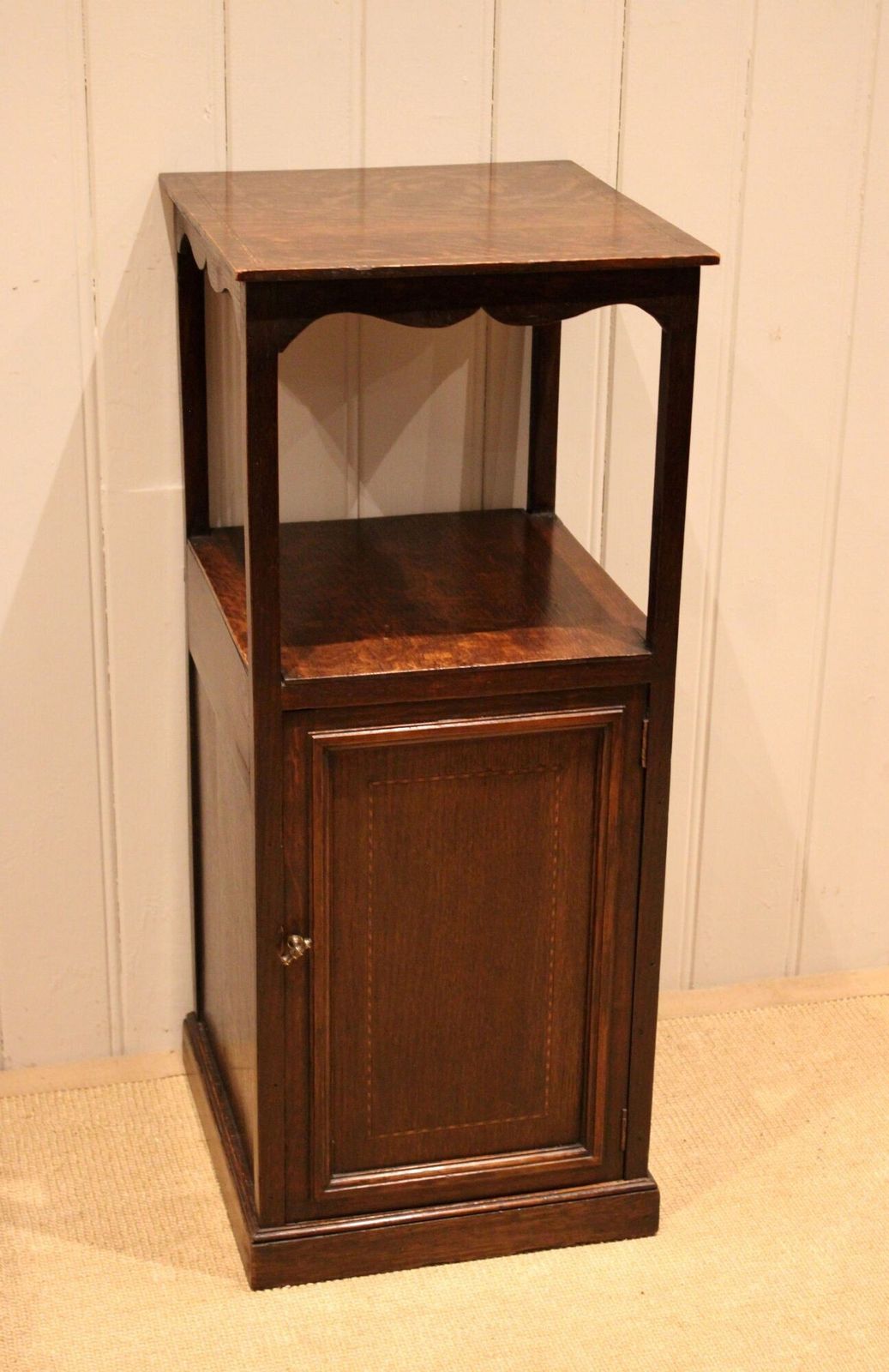 Edwardian Oak Bedside Cabinet photo for sale