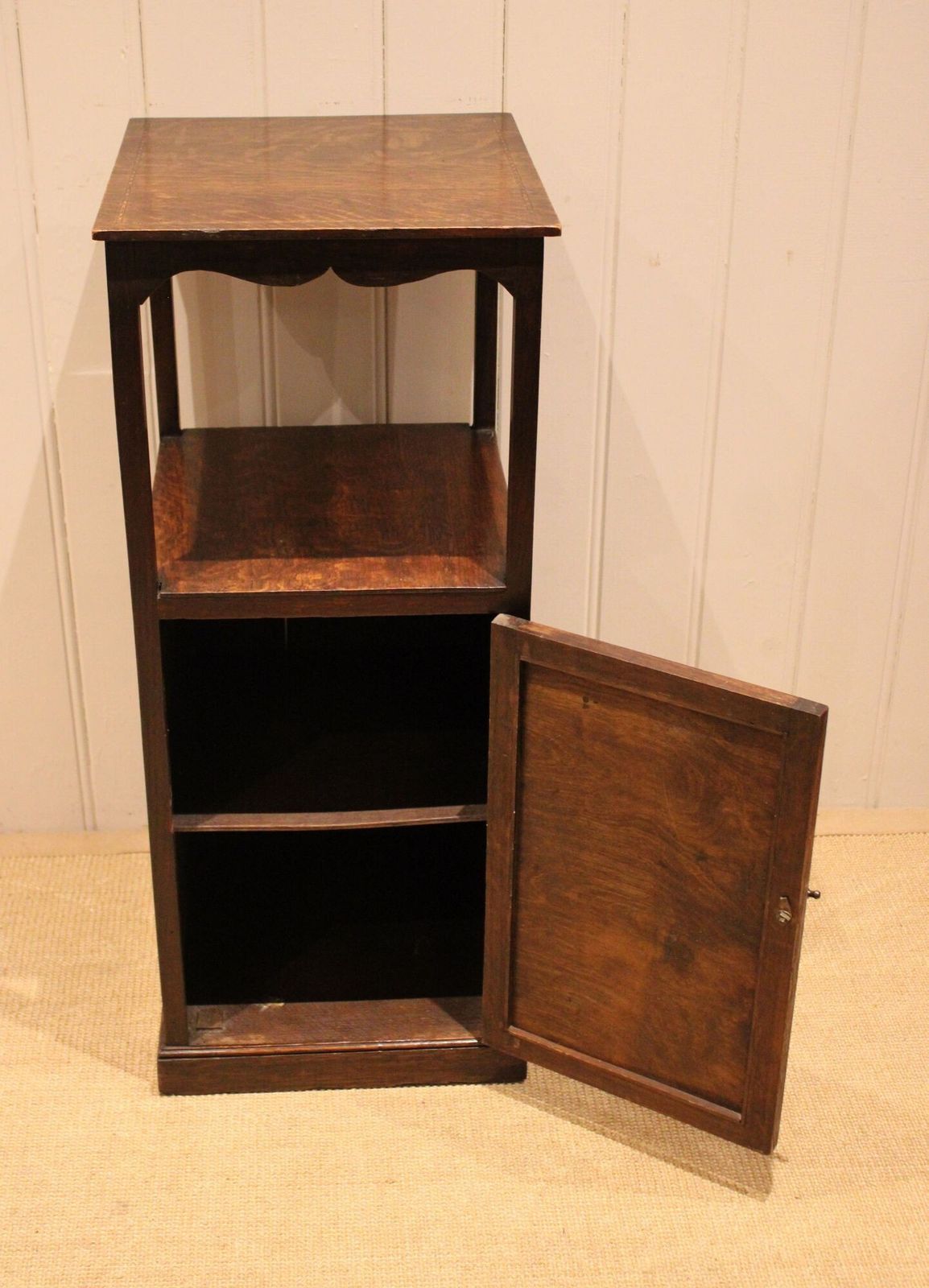 Edwardian Oak Bedside Cabinet photo Furniture