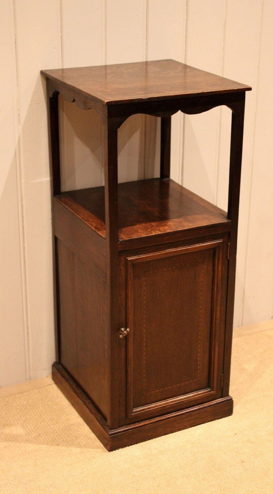 photo for sale Edwardian Oak Bedside Cabinet
