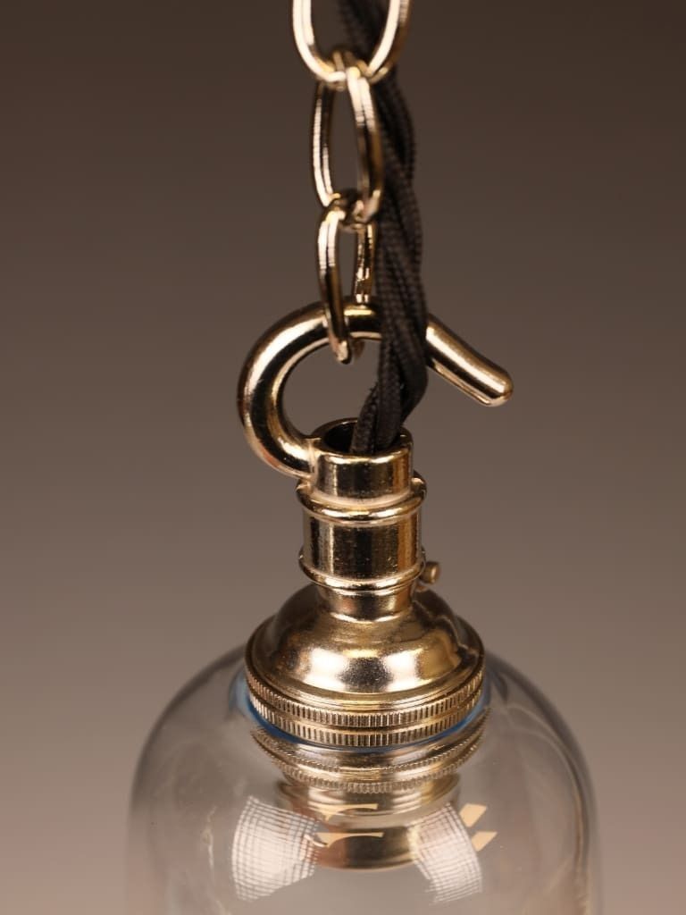 photo for sale Pair Of Art Nouveau Hand Blown Opaline Glass Pendant Lights, Circa 1900–1915