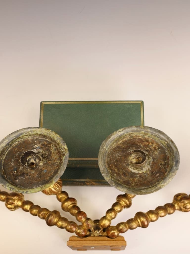 photo buy Rare And Important Pair Of Italian 18th Century Giltwood Four Arm Sconces