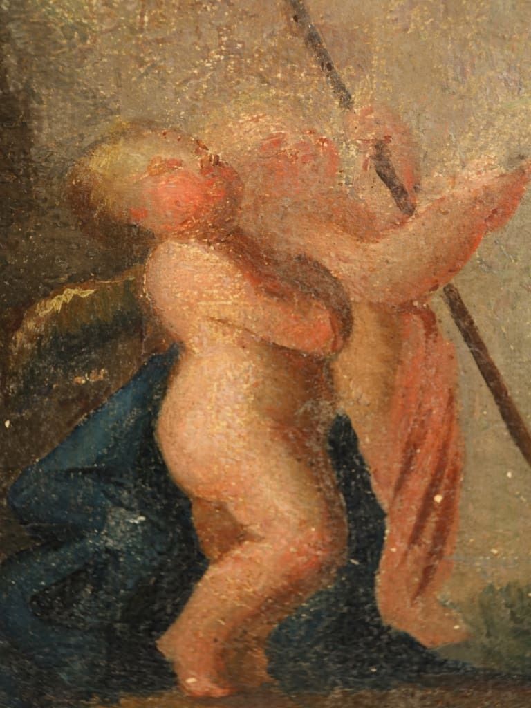 Fine Pair Of 18th Century French Religious Devotional Oil Paintings photo furniture
