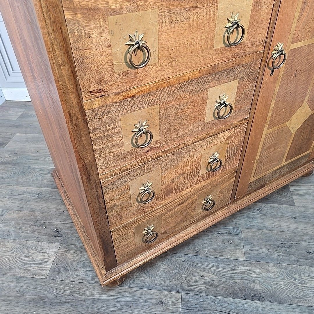 Barker & Stonehouse Wardrobe Flagstone Tallboy Chest Drawers Cabinet Compactum photo vinterior