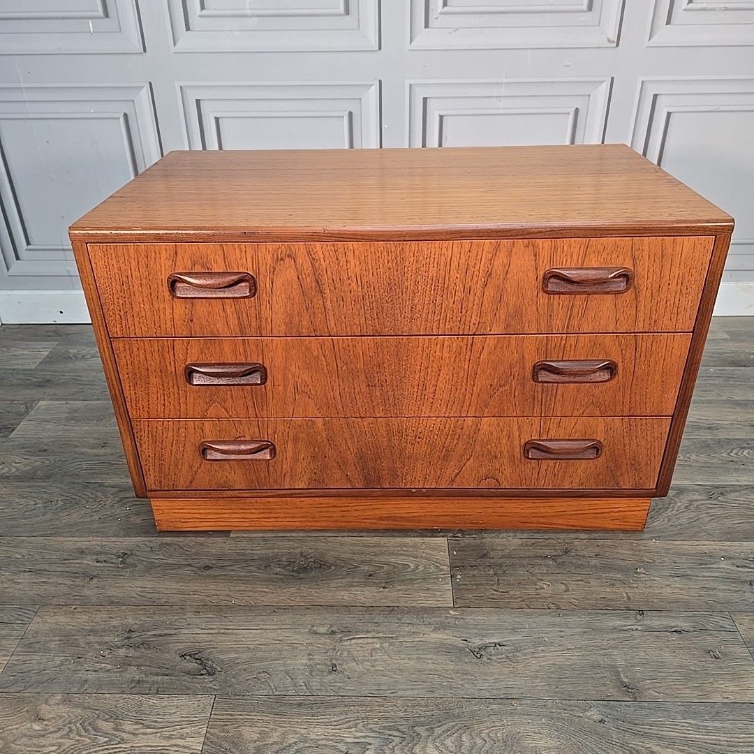 photo furniture Vintage Chest Of Drawers G Plan Teak Mid Century 3 Drawer Low Retro Wooden Mcm