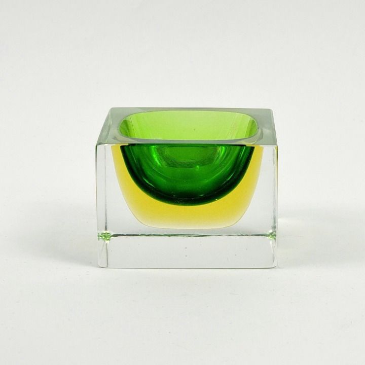 Mid Century Sommerso Murano Glass Catchall By Flavio Poli For Seguso Vetri D'arte, Italy, 1970s photo for sale