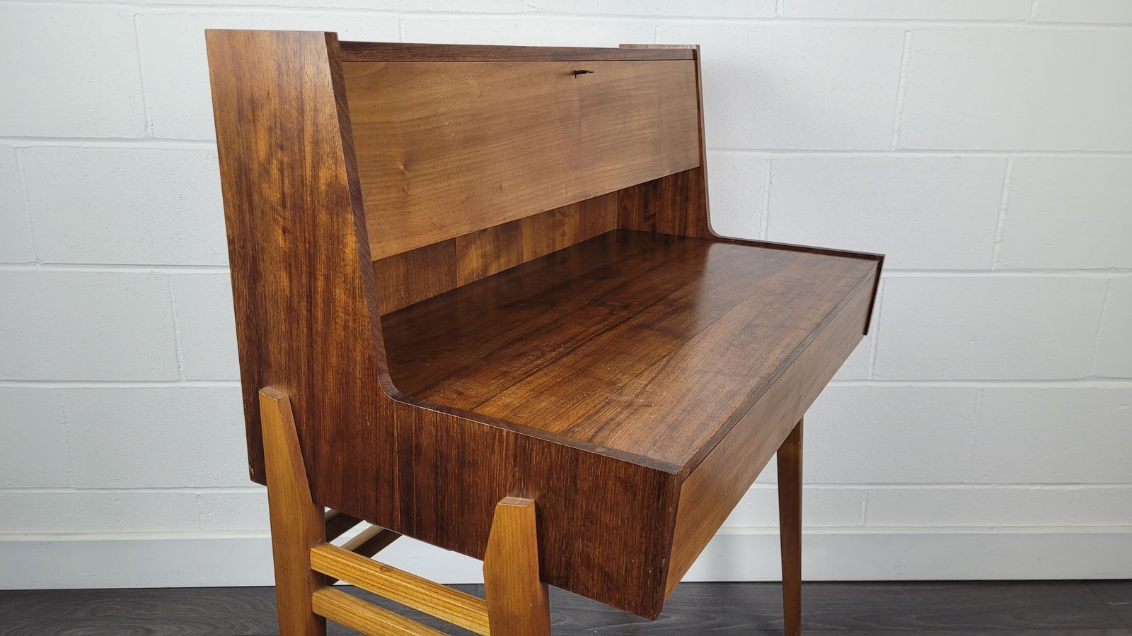 photo furniture Mid Century Desk 1960s, Teak, Vintage
