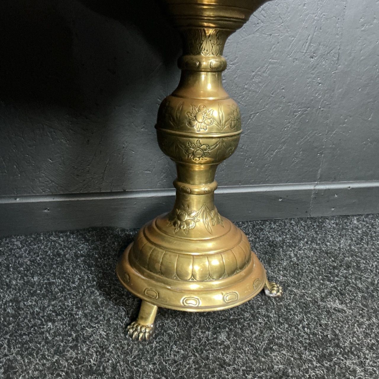 Antique Brass Planter, 1900s photo Garden Decor