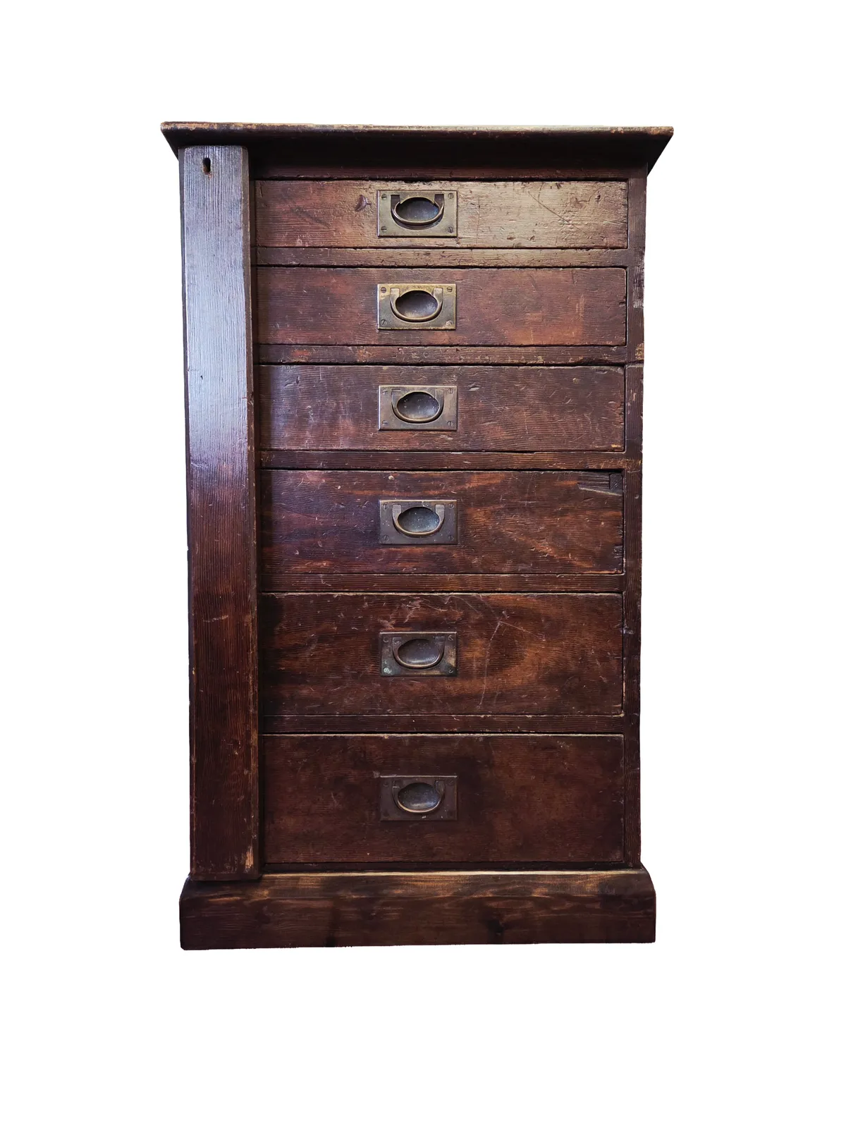 Early 20th Century Industrial Pine Drawers   6 Drawer Filing Cabinet photo furniture