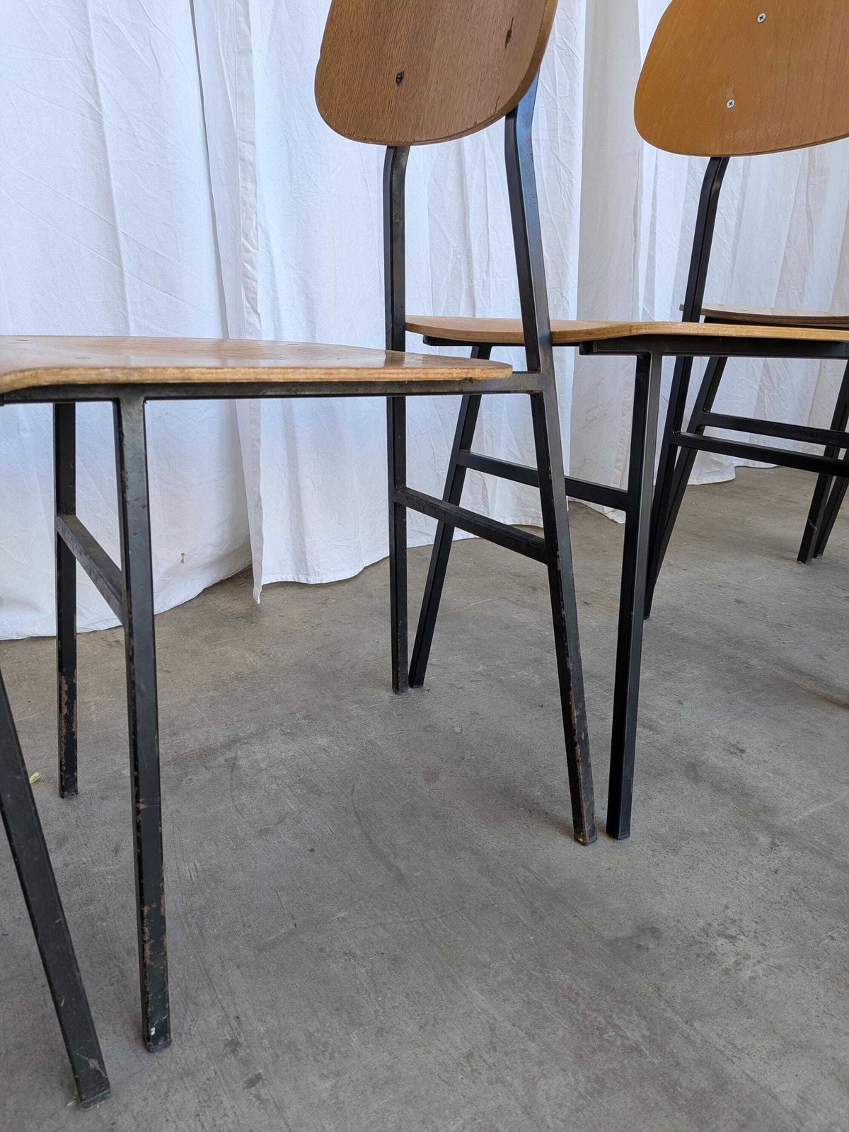 Vintage Industrial School Chair / Stol Kamnik 1970s Yugoslavia (7 In Stock) photo for sale