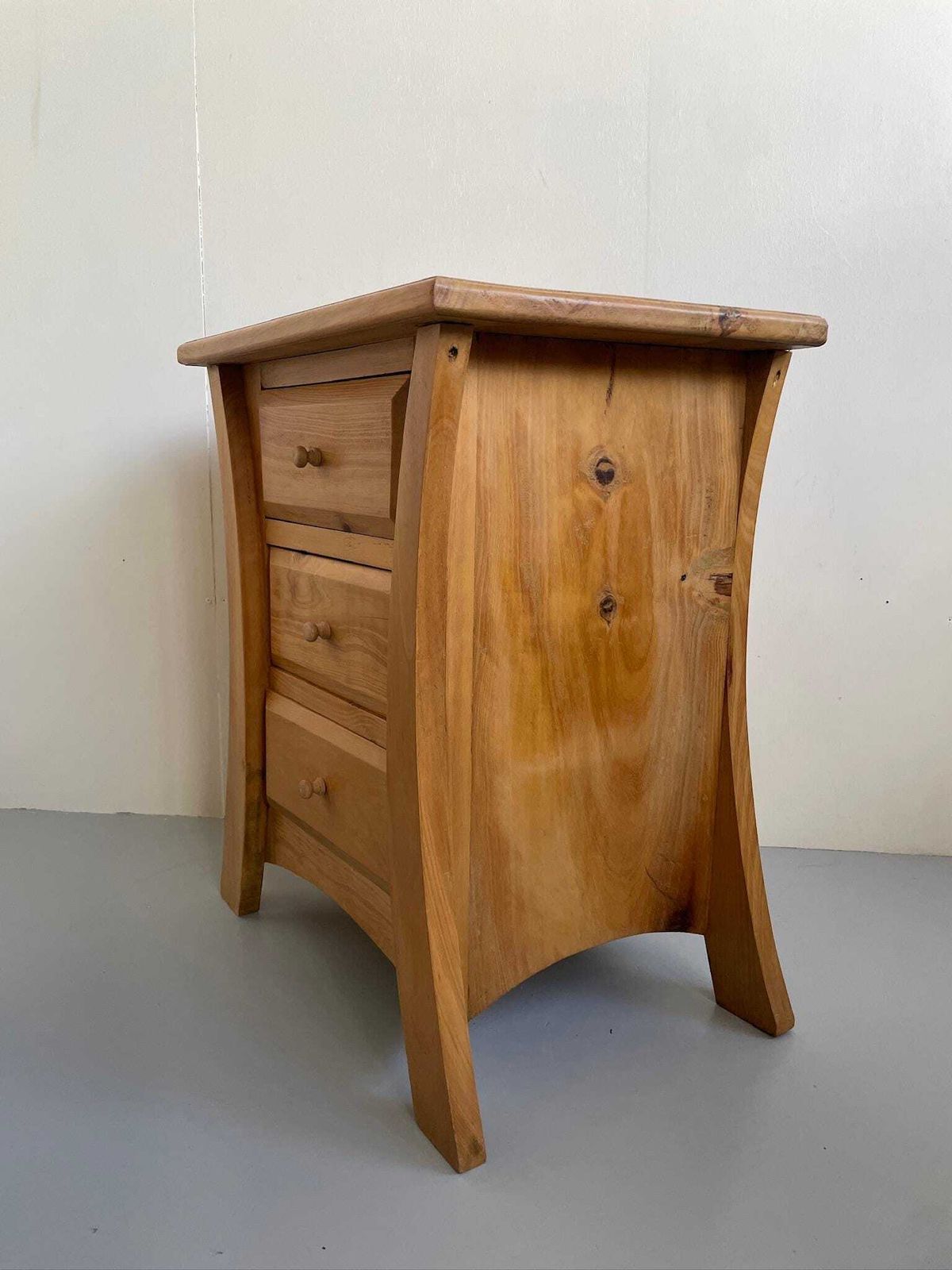 Quirky Contemporary Wooden Nightstand Bedside Table With Drawers photo Furniture