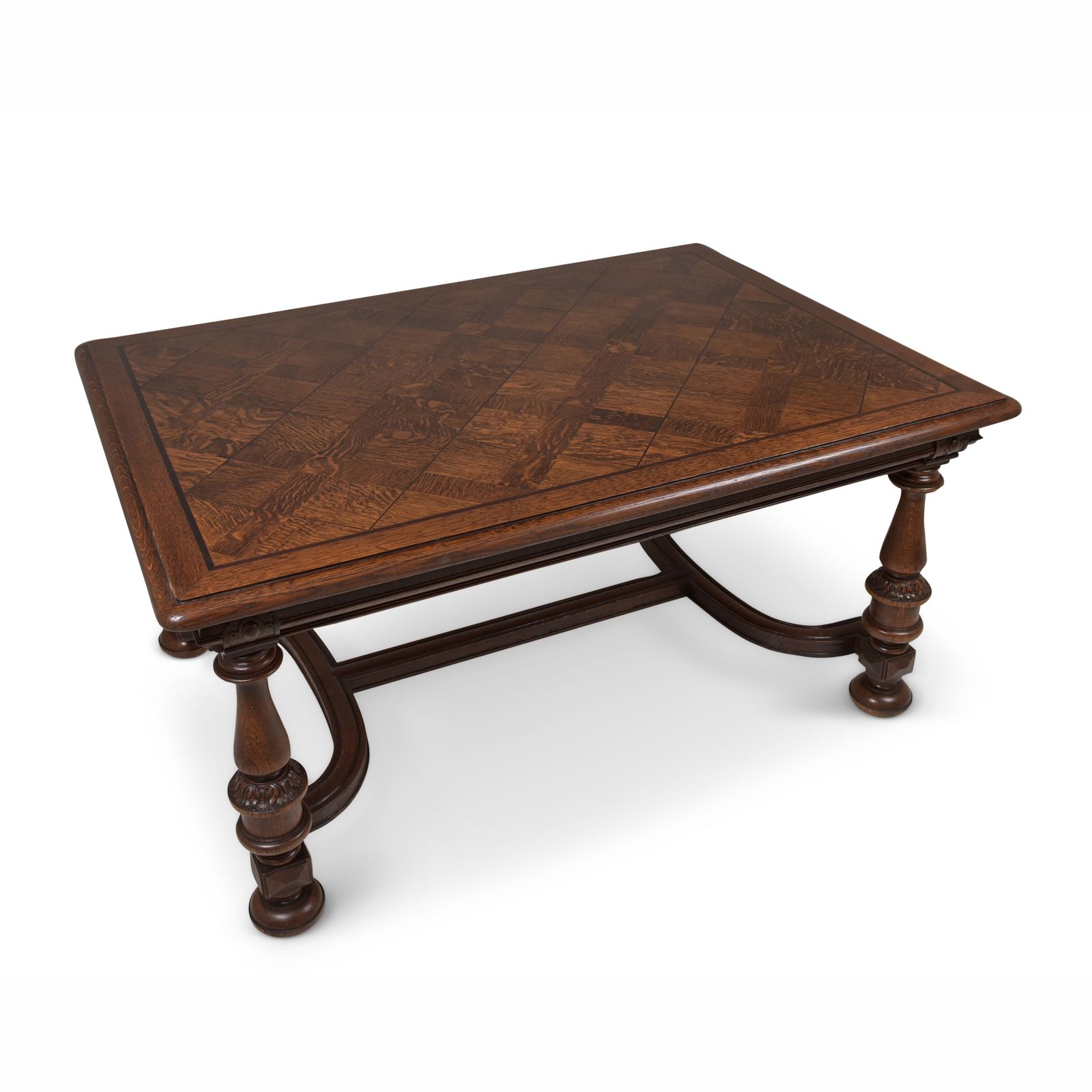 Antique! Restored Solid Oak Dining Table, 148 X 105 Cm, Gründerzeit/Historicism Style