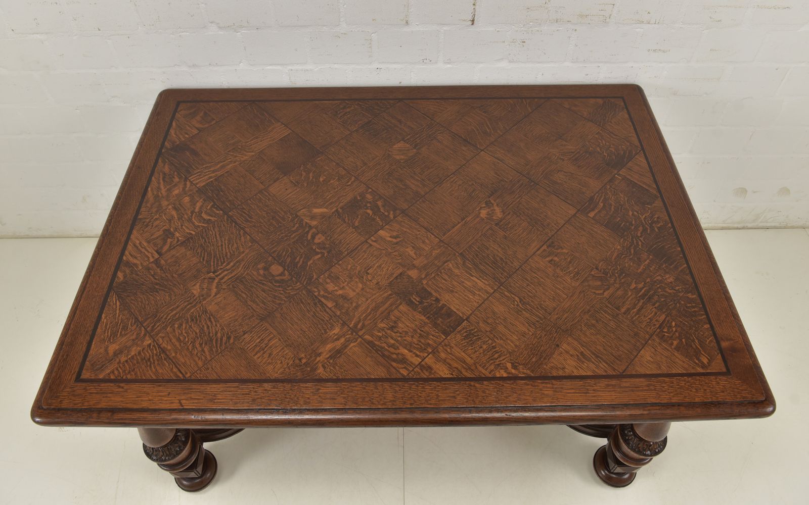 Antique! Restored Solid Oak Dining Table, 148 X 105 Cm, Gründerzeit/Historicism Style photo for sale