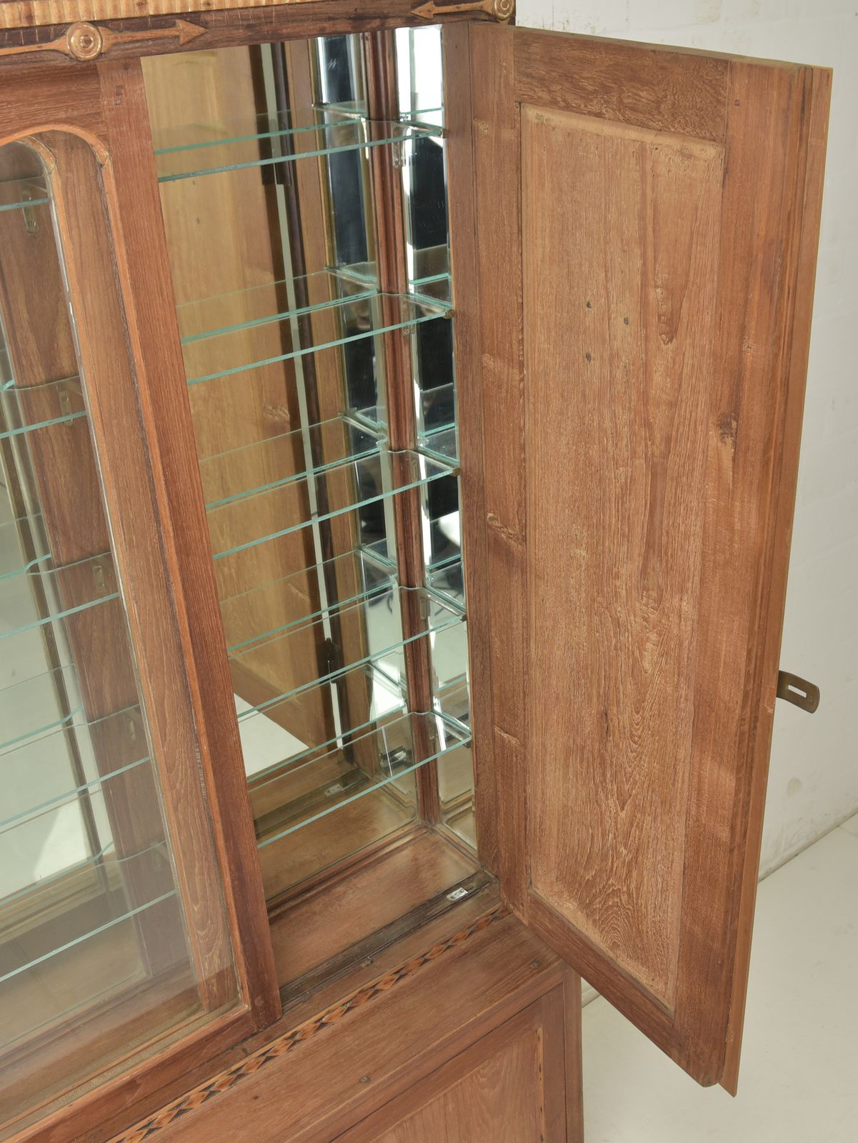 Antique! Narrow Art Deco Cabinet, Restored, Display Case, Collector's Cabinet, 2 Of 2 photo 2441.0