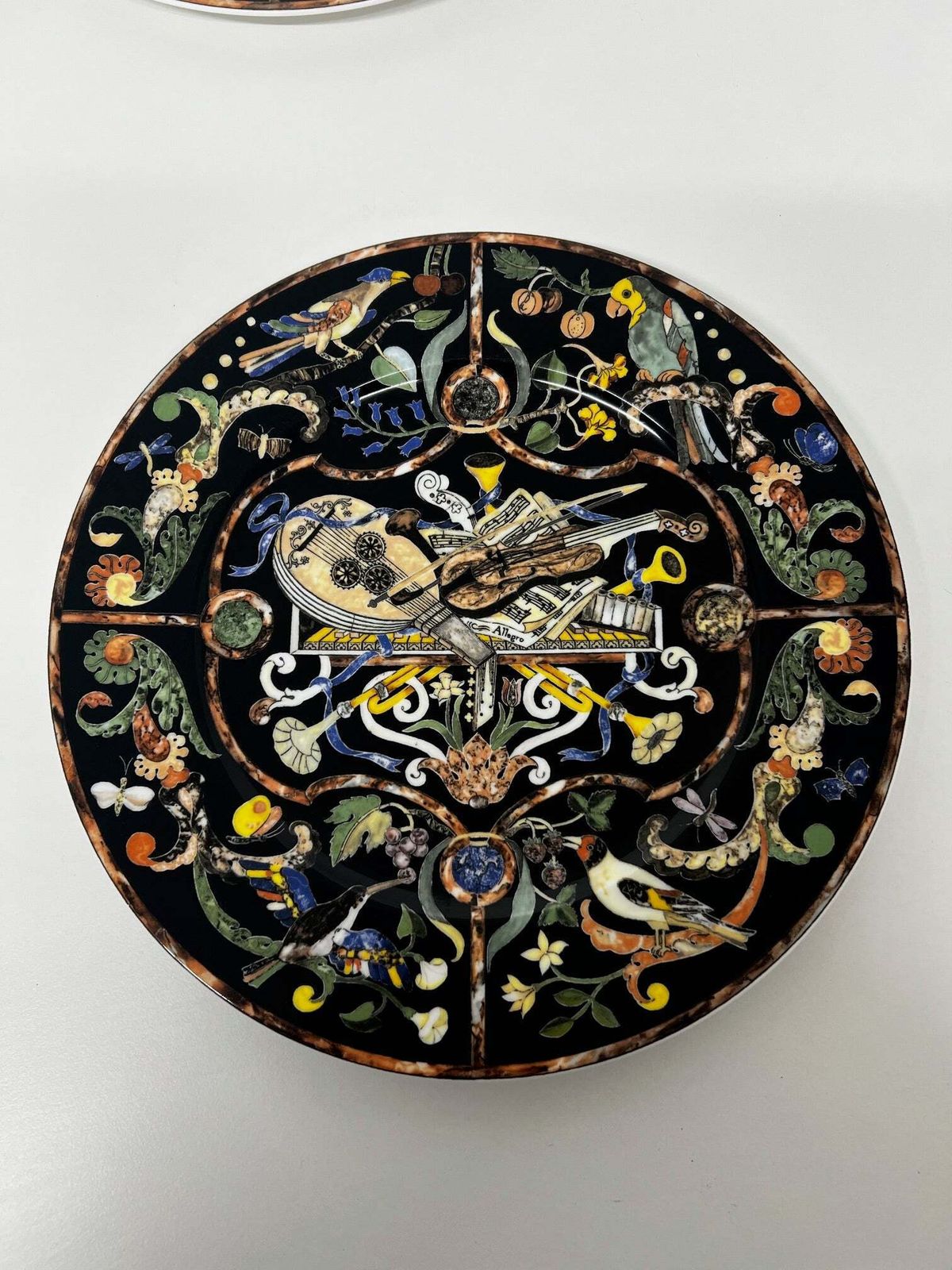 Vintage Villeroy & Boch Intarsia 12" Bone China Service Plate Specially Designed For Raymond Blanc & Le Manoir Aux Quat Saisons (Signed) photo furniture