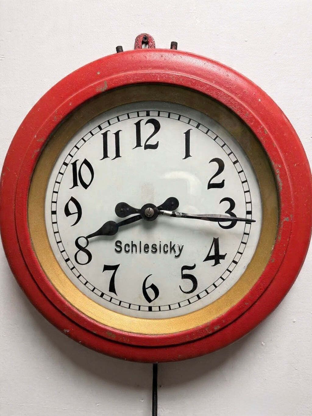 Early 1900s Ctw Shop Clock From Renowned Watchmaker & Dealer F.Schlesicky photo Home Decor