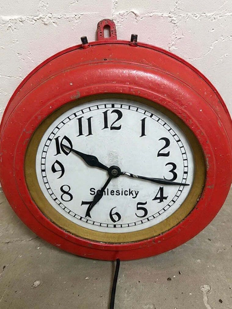 Early 1900s Ctw Shop Clock From Renowned Watchmaker & Dealer F.Schlesicky photo vinterior