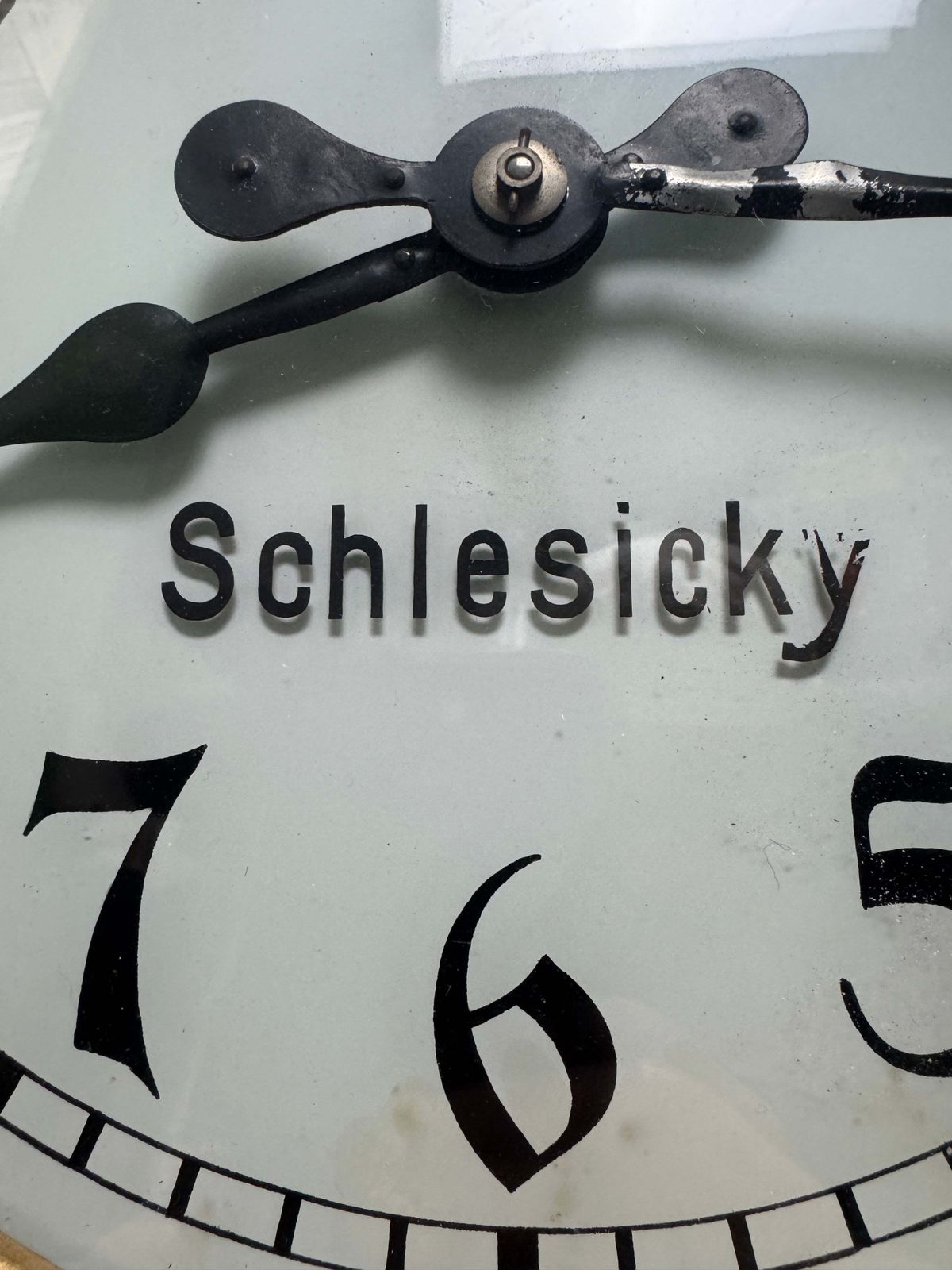 photo furniture Early 1900s Ctw Shop Clock From Renowned Watchmaker & Dealer F.Schlesicky