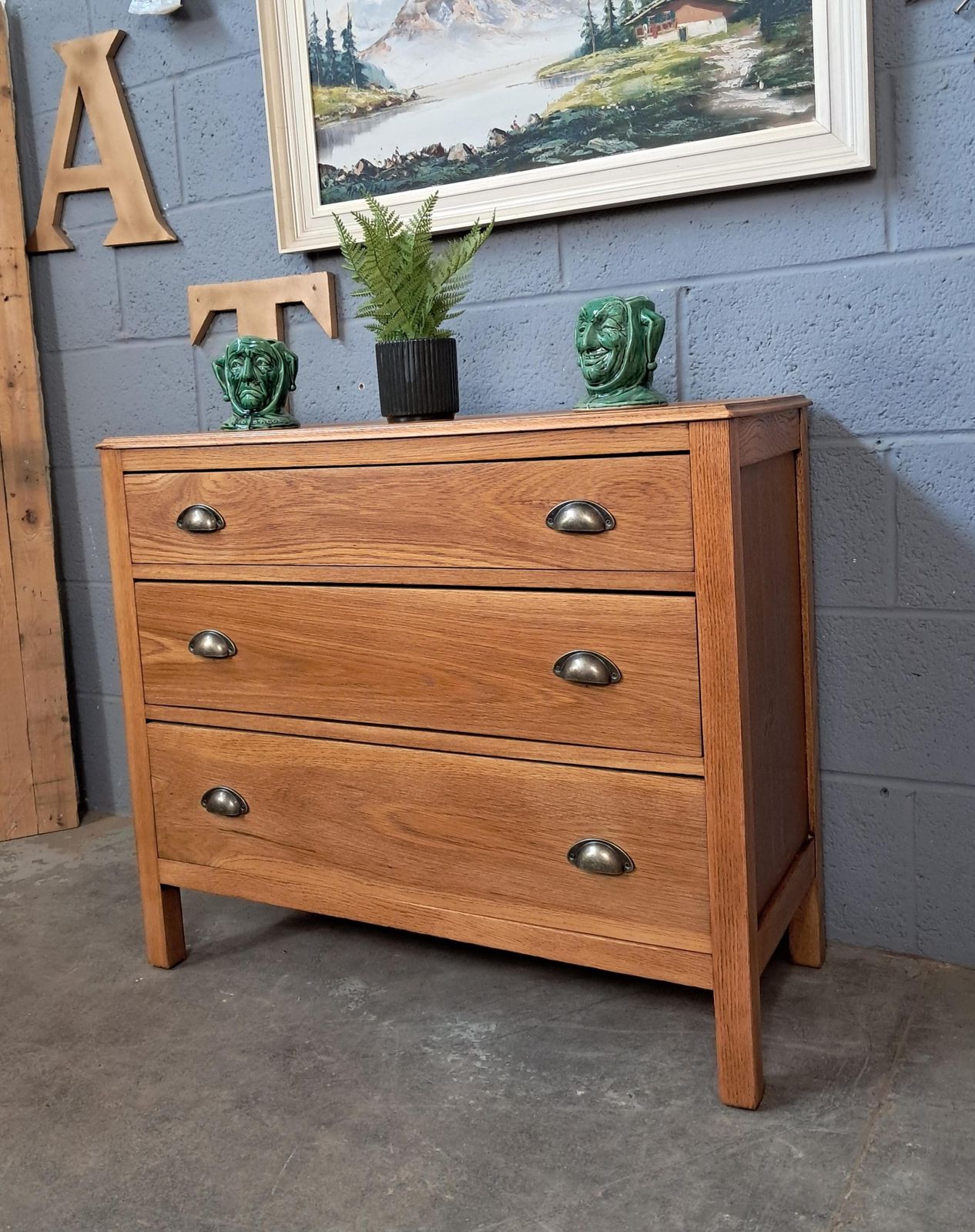 Chest Of Drawers ~ Oak ~ Vintage ~ Mid Century photo Furniture