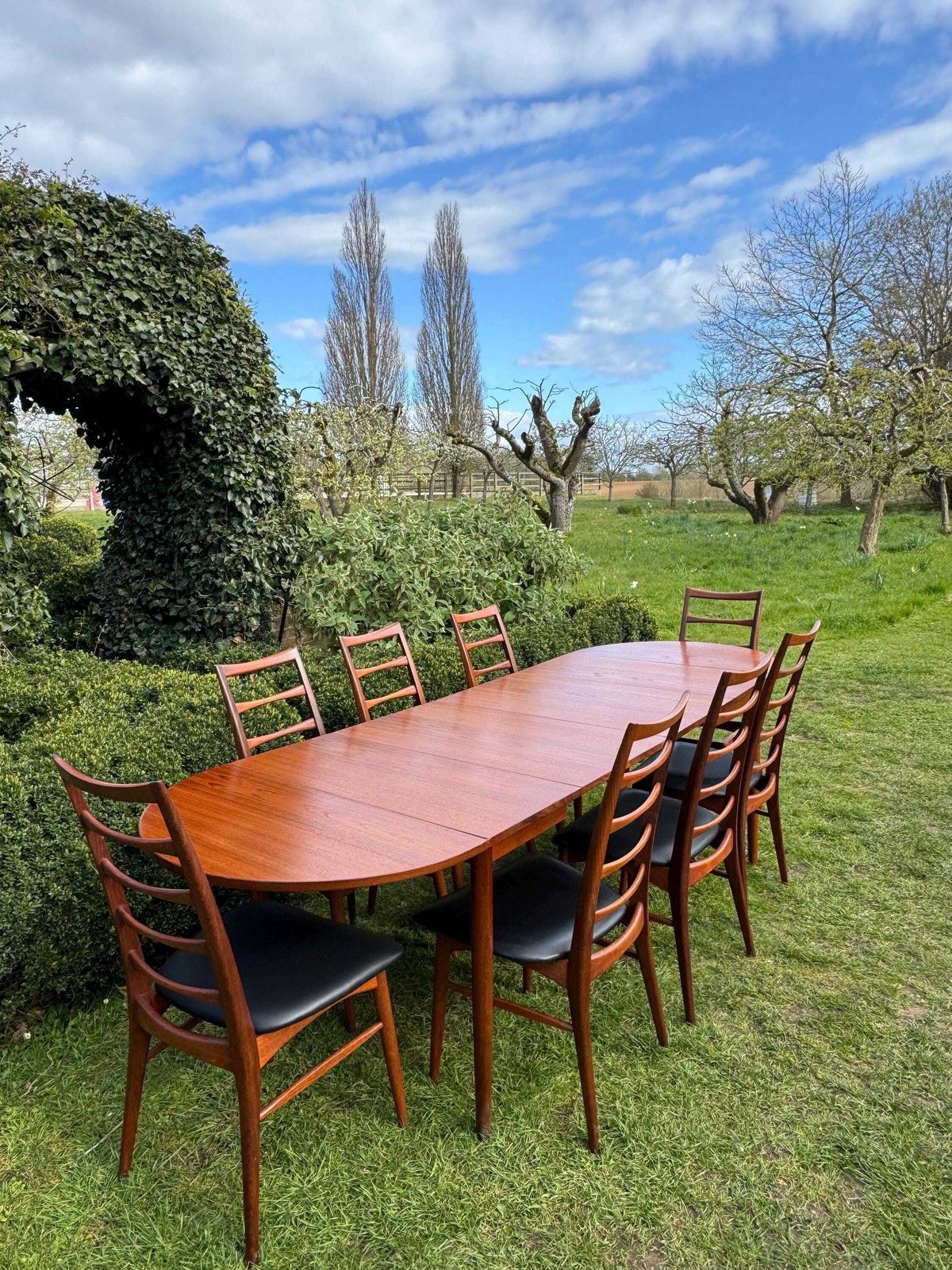 photo vinterior Mid Century Danish Teak Dining Table By Arne Vodder Seats 8 To 10 ;1960