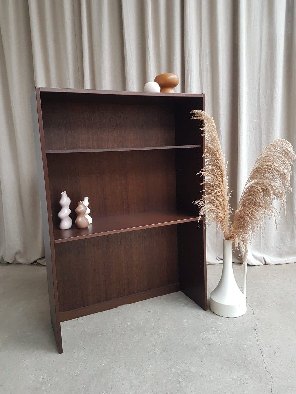Vtg Late Mid Century Danish Bookcase Shelving Wall Unit Retro Scandi R290