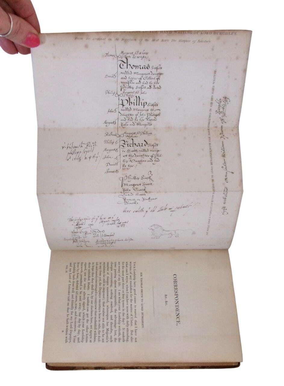 1838 Elizabethan History: Queen Elizabeth And Her Times, Series Of Letters, Half Leather, Georgian photo vinterior
