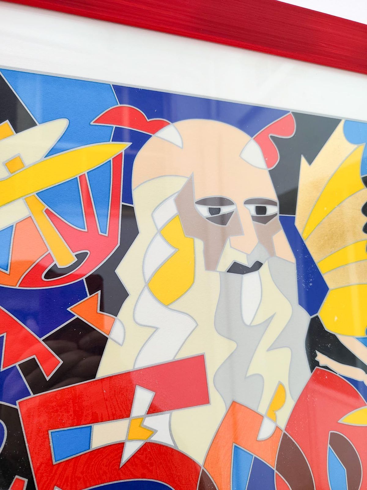 Peinture multiple en sérigraphie polymatière, 500 Years Of Leonardo Da Vinci, par Ugo Nespolo photo 2758.0