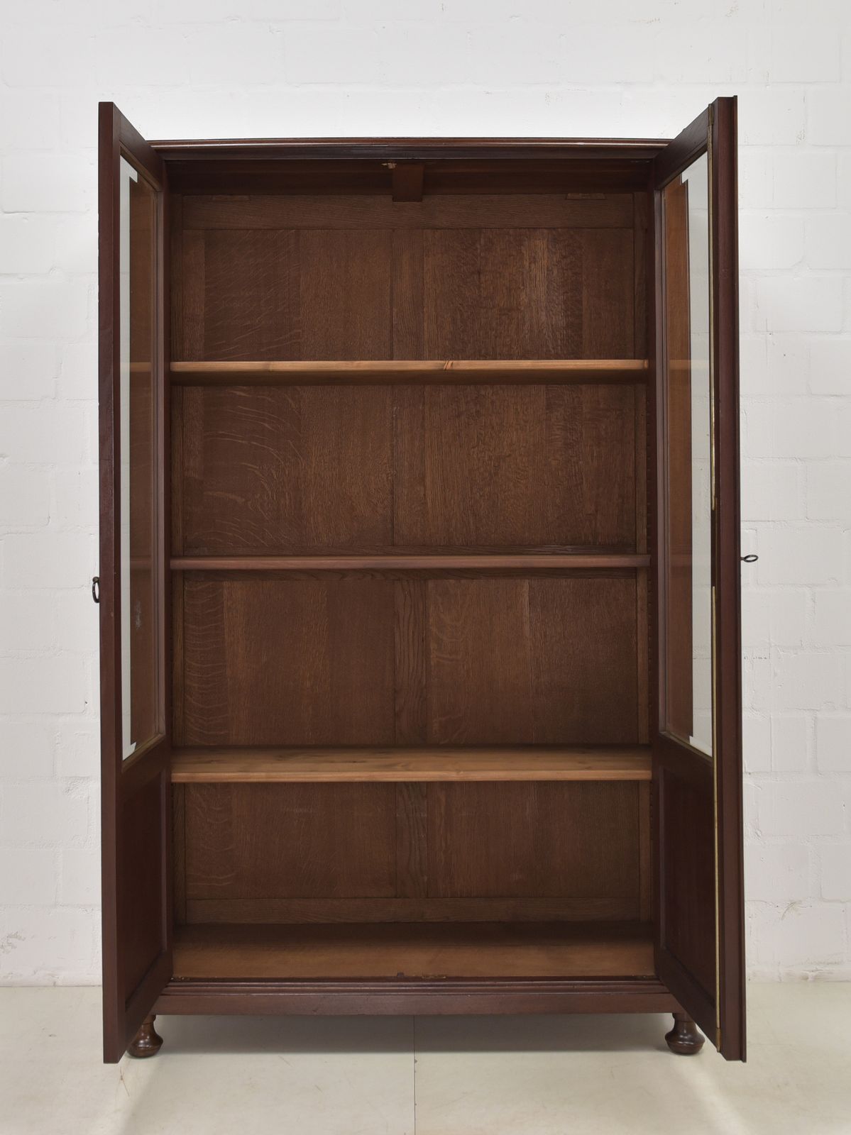 Antique! Restored Art Deco Art Nouveau Bookcase, Mahogany Display Cabinet photo for sale