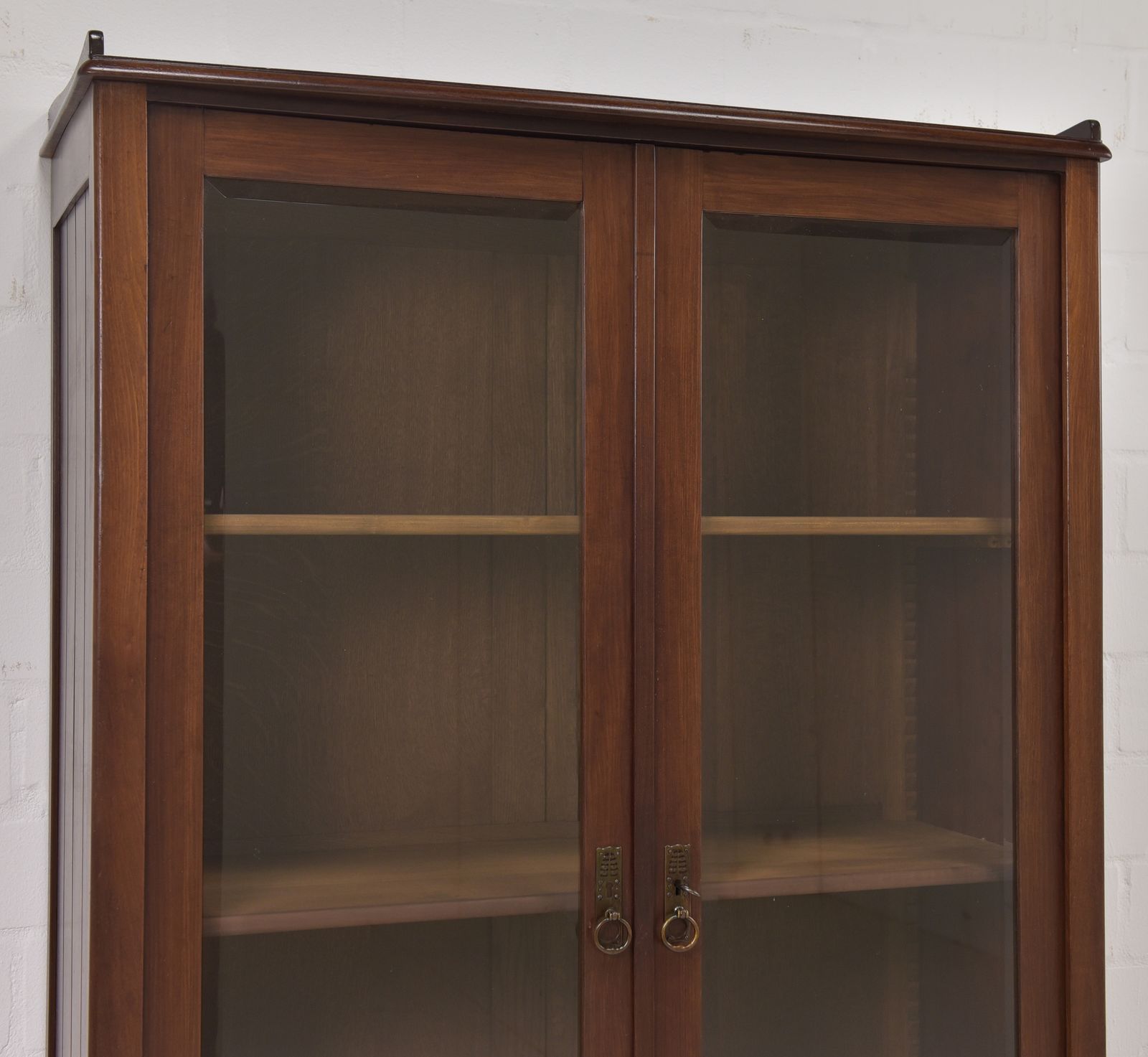 photo furniture Antique! Restored Art Deco Art Nouveau Bookcase, Mahogany Display Cabinet