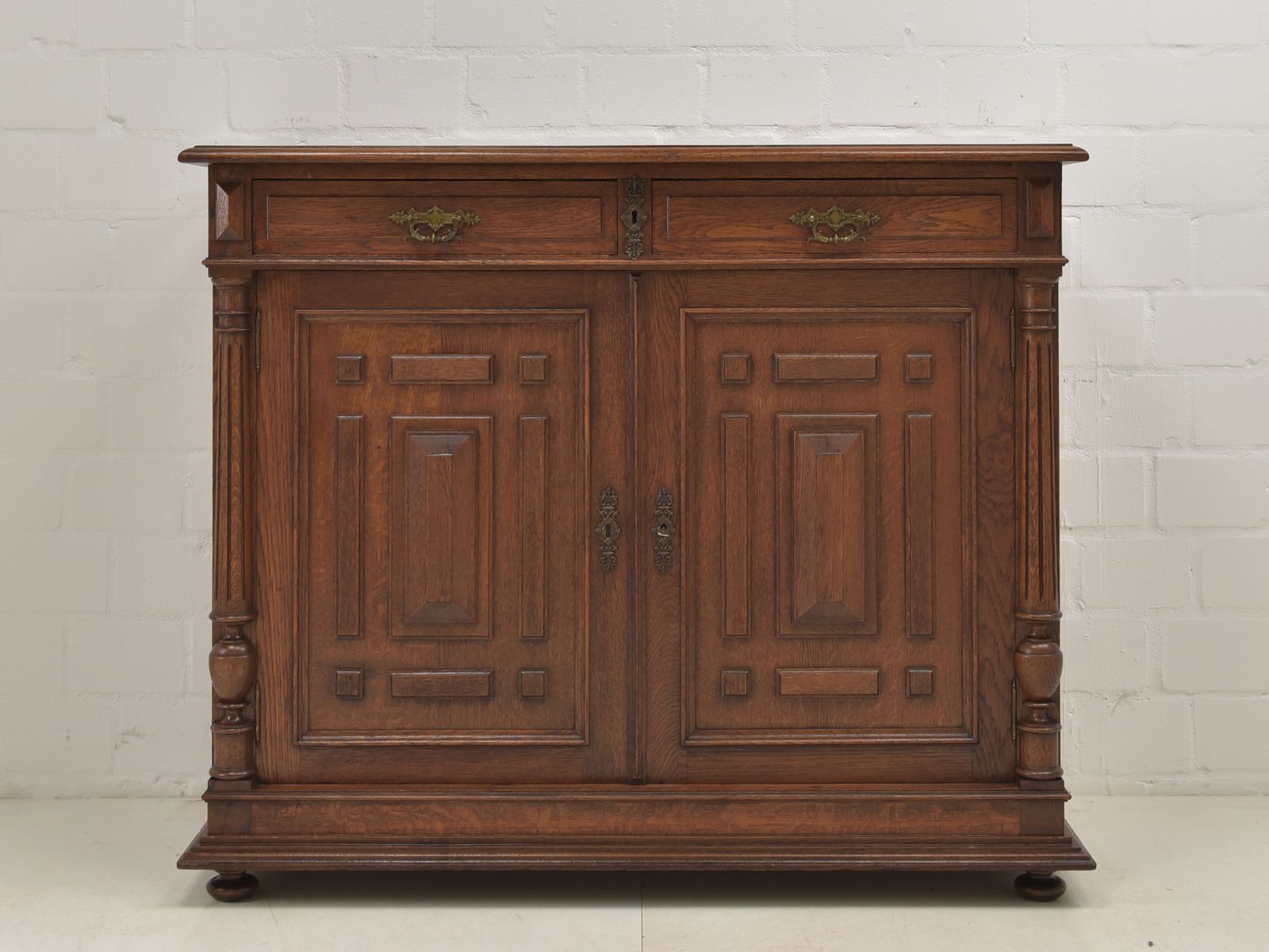 Antique! Restored Solid Oak Chest Of Drawers, Gründerzeit Period, Circa 1900. Cabinet/Sideboard. photo furniture