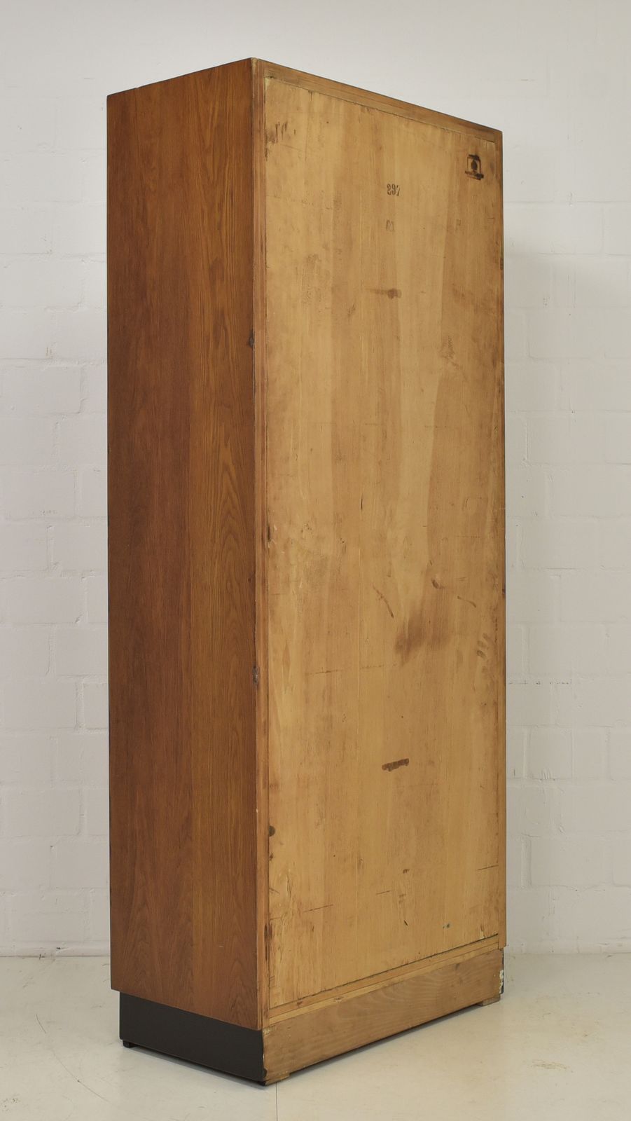 1210.0 Narrow Cabinet, Mid Century Art Deco Style, Circa 1960, Oak Filing Cabinet photo