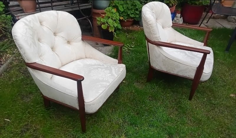 Reduced By £500 !! A Pair Of Edward Wormley Lounge Chairs By Dunbar Furnisher. photo vinterior