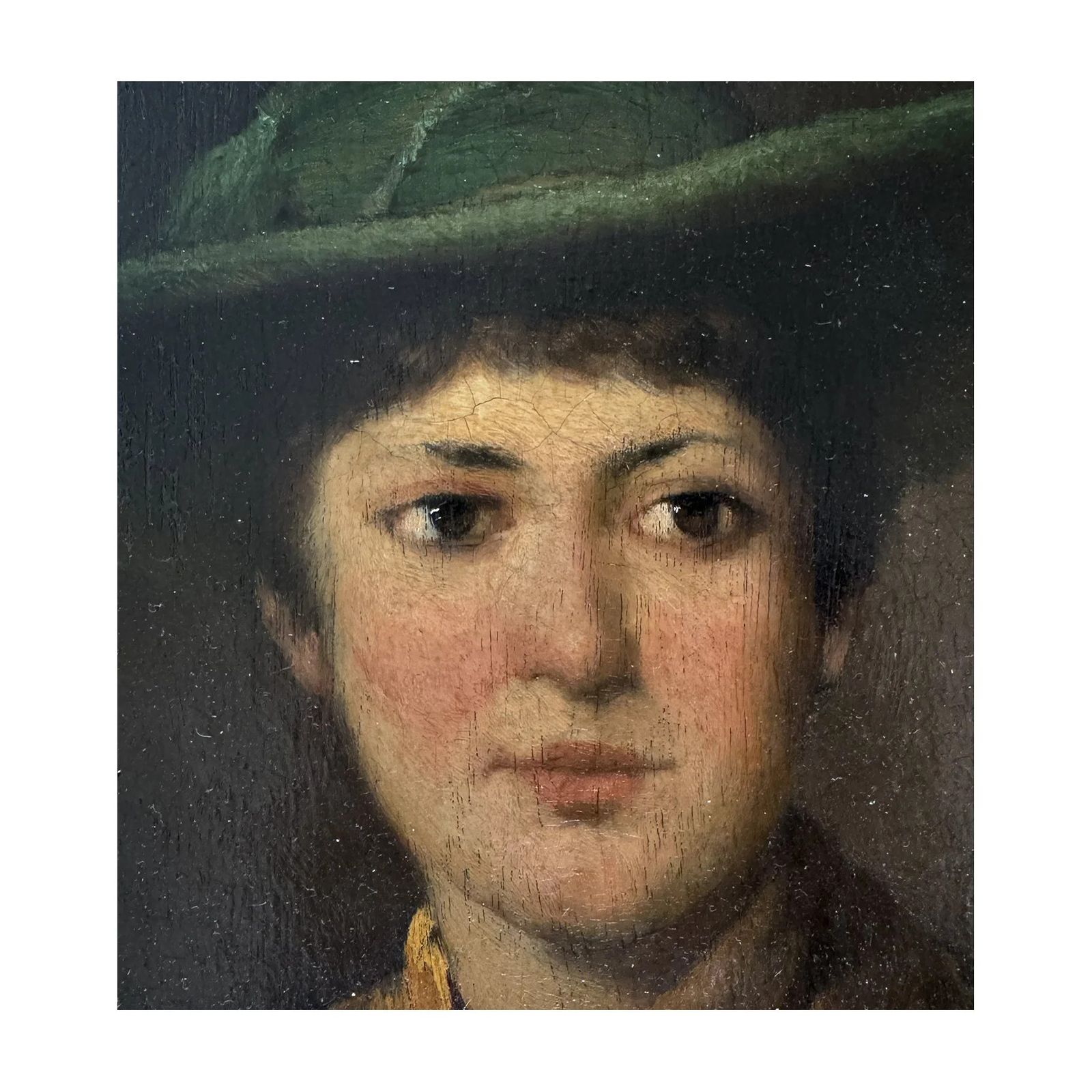 Girl In A Green Hat, 1800s photo 550.0