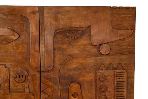 Victory Of Segonzac. Carved Wooden Triptych Panel. Contemporary. photo buy
