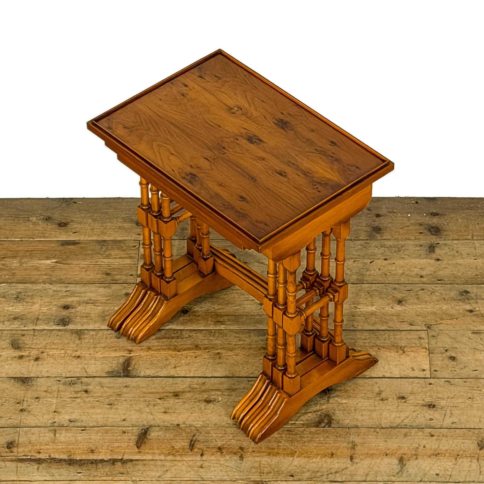 Vintage Nest Of Yew Wood Side Tables | Antique Oak Tables | Antique Side Tables | Antique Console Tables | Small Tables photo furniture
