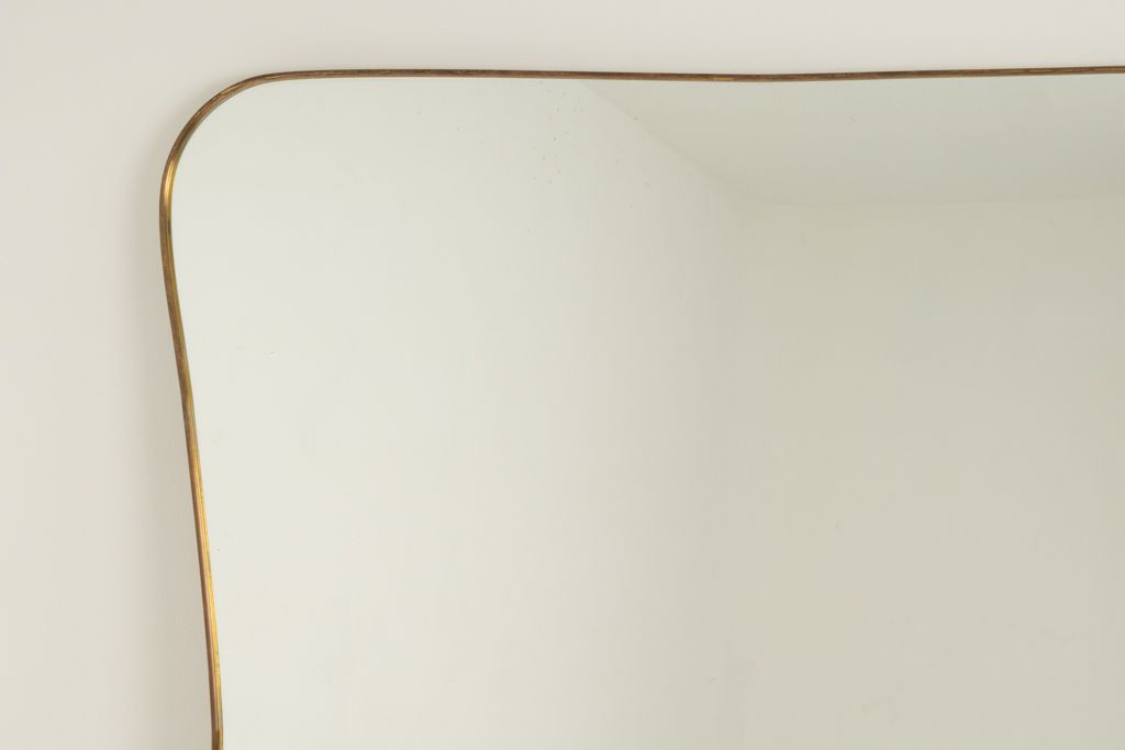 Mirror In Brass In The Style Of Gio Ponti. 1980s/1990s. photo 3600.0