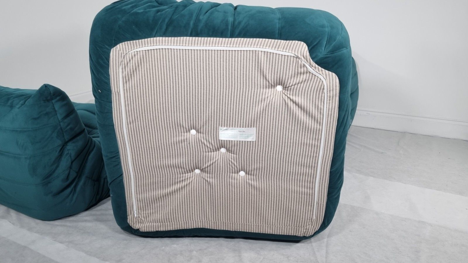 photo buy Ligne Roset Togo Suite Of 2 X 2 Seater And Corner In Teal Velvet Sublime Conditi