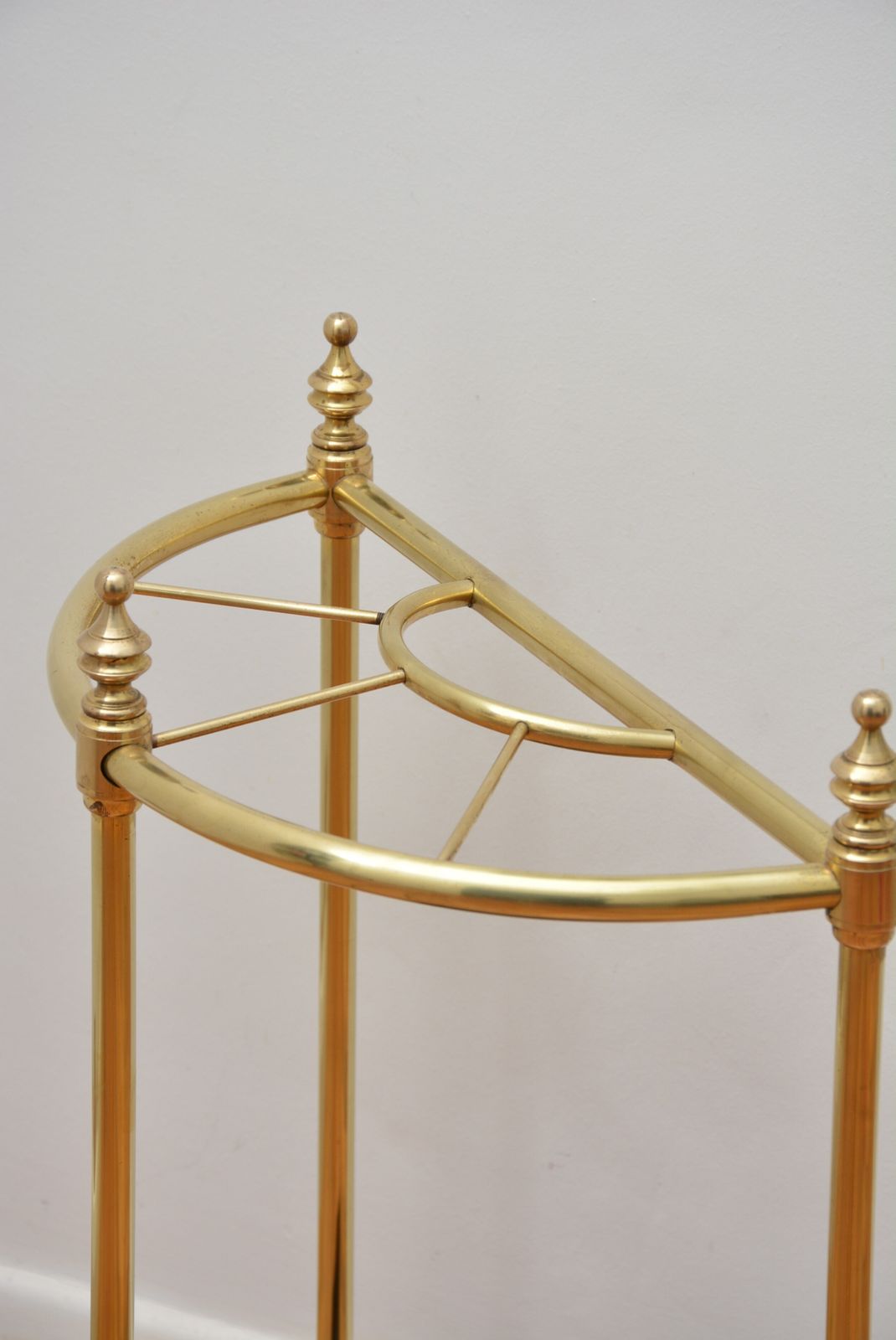 Unusual Brass Umbrella Stand Demi Lune photo buy