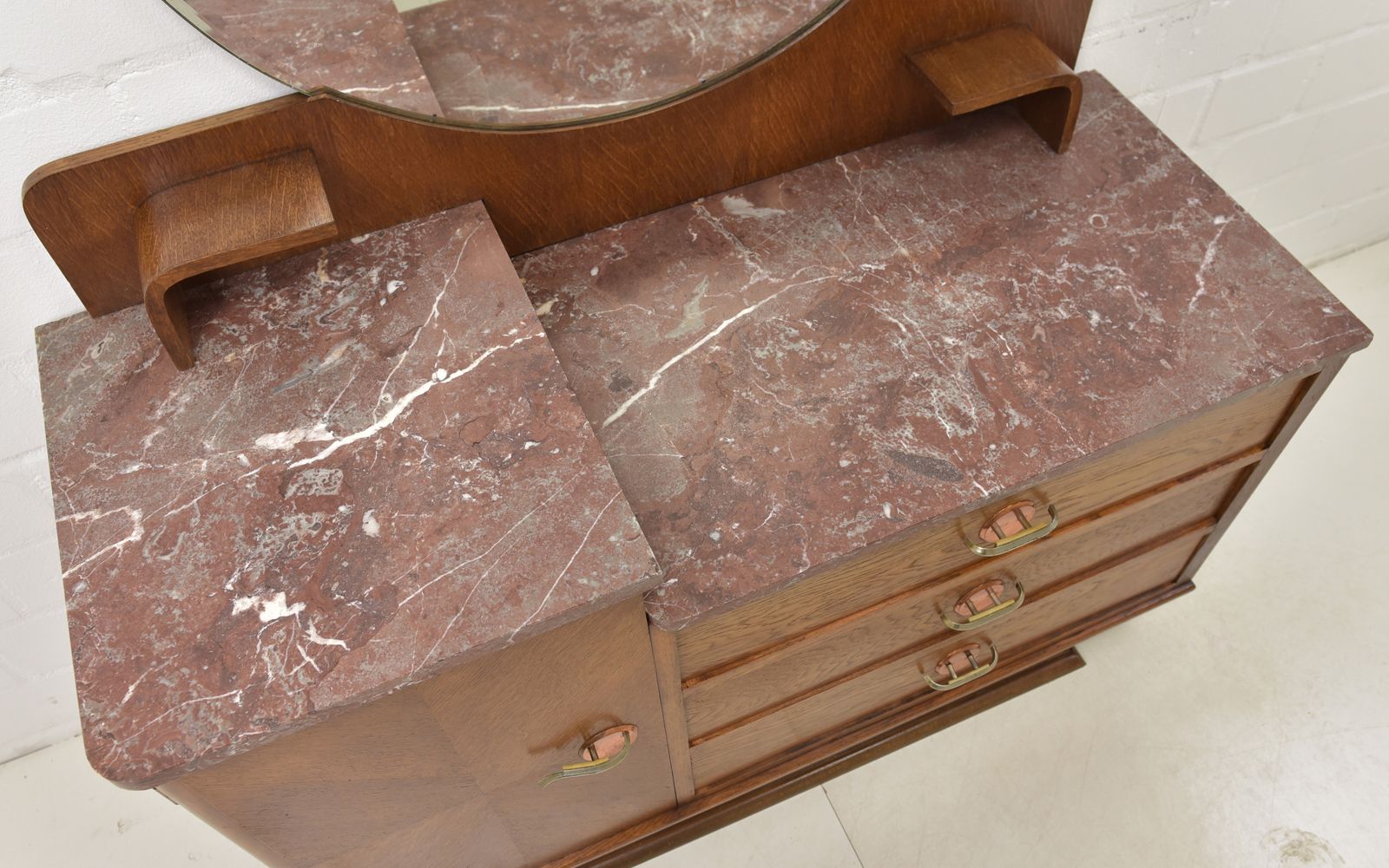 Antique! Restored Art Deco Mirrored Chest Of Drawers, Circa 1940. Washstand/Dressing Table. photo 992.0