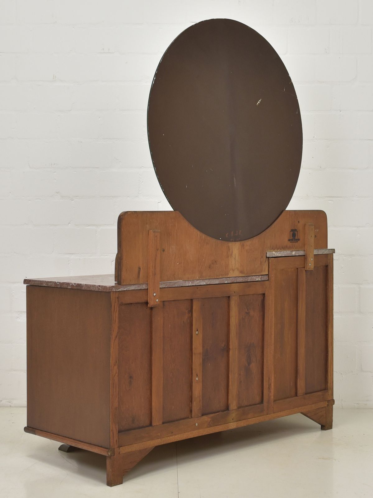992.0 Antique! Restored Art Deco Mirrored Chest Of Drawers, Circa 1940. Washstand/Dressing Table. photo