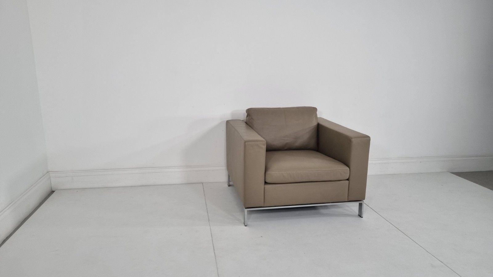 Furniture Walter Knoll 503 Armchair In Bamboo Leather Excellent Condition #3 photo