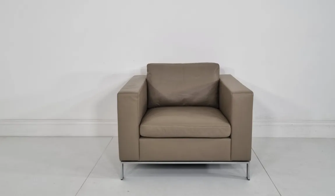 Walter Knoll 503 Armchair In Bamboo Leather Excellent Condition #6