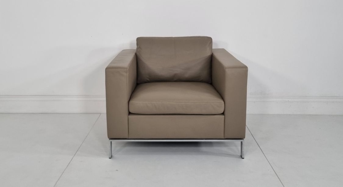 Walter Knoll 503 Armchair In Bamboo Leather Excellent Condition #8