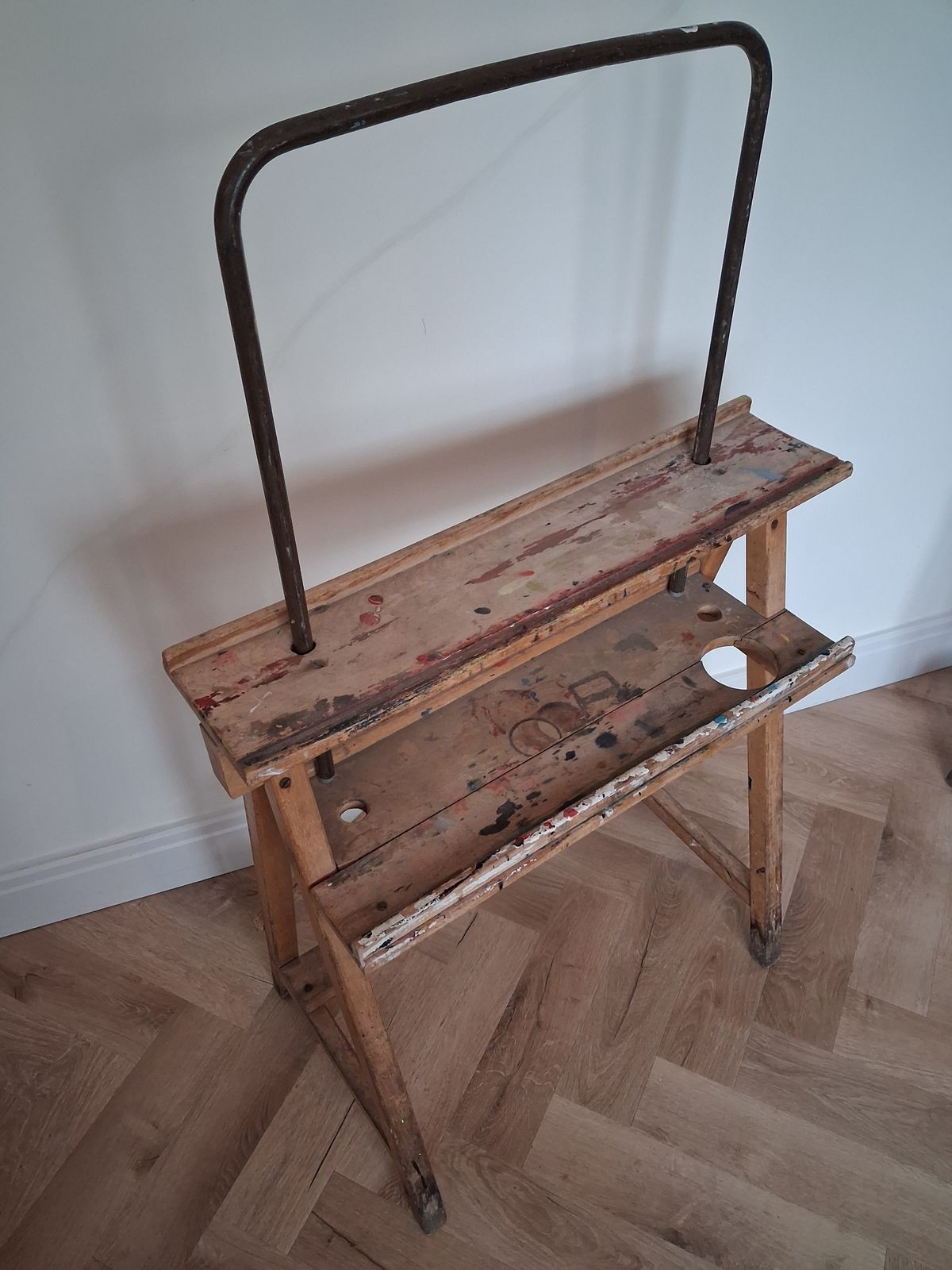 Pair Of Vintage British School Art Easels. 1960s   Wood & Tubular Steel photo buy