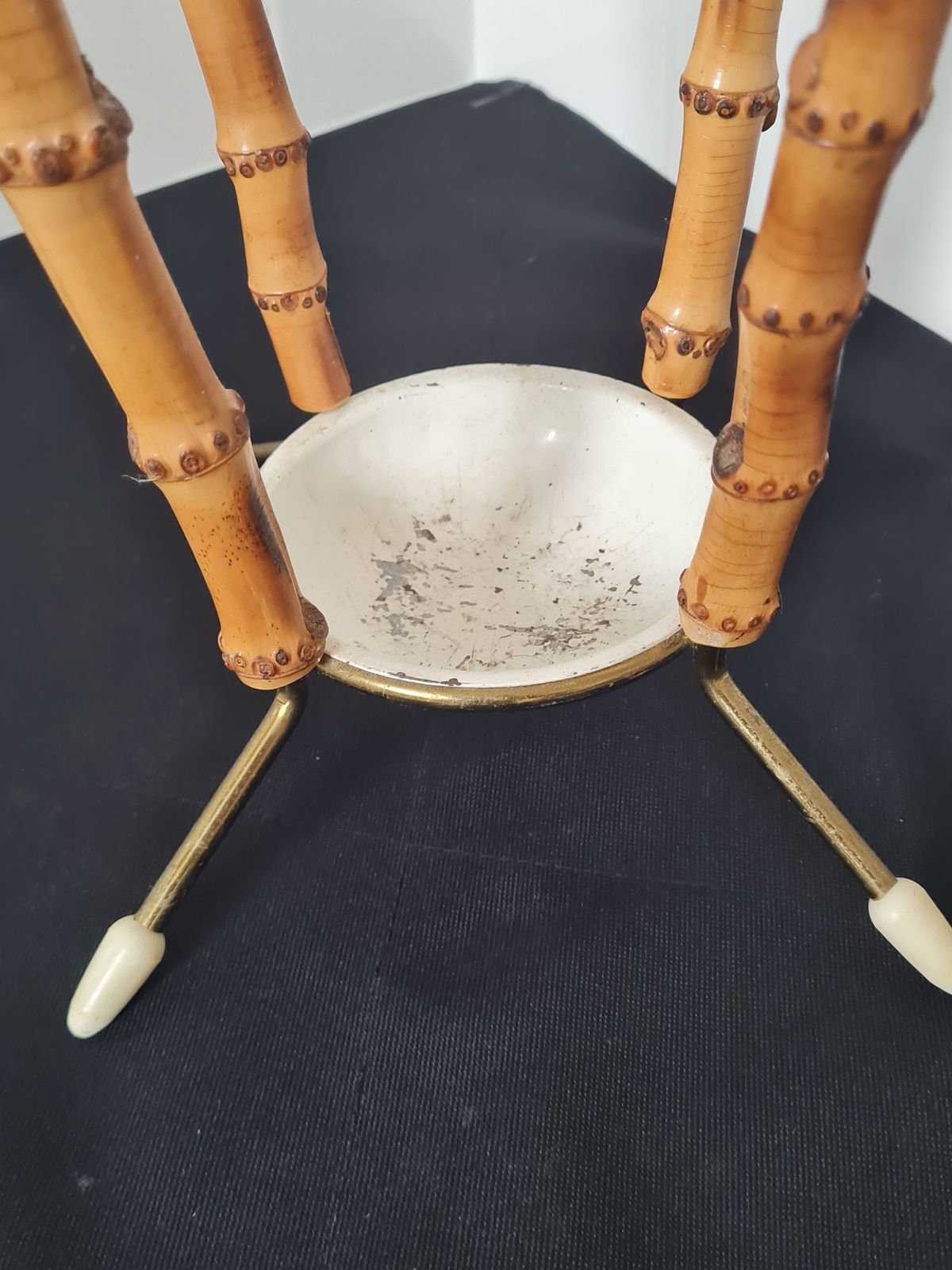 Mid Century Umbrella Shaped Bamboo & Steel, Umbrella Stand photo for sale