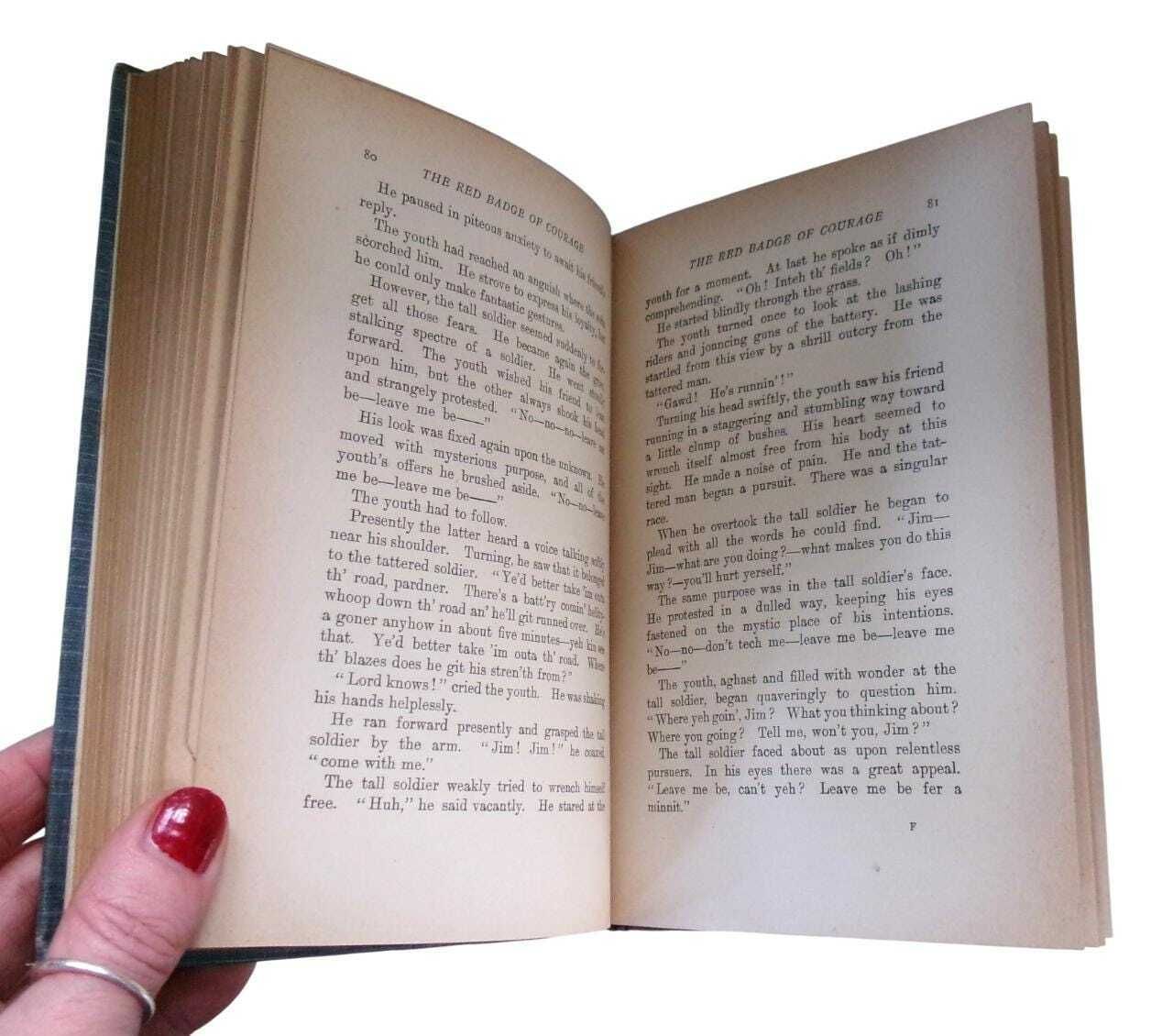 1896 Stephen Crane The Red Badge Of Courage, 1st Uk Edition, Civil War Novel, Victorian Book photo vinterior