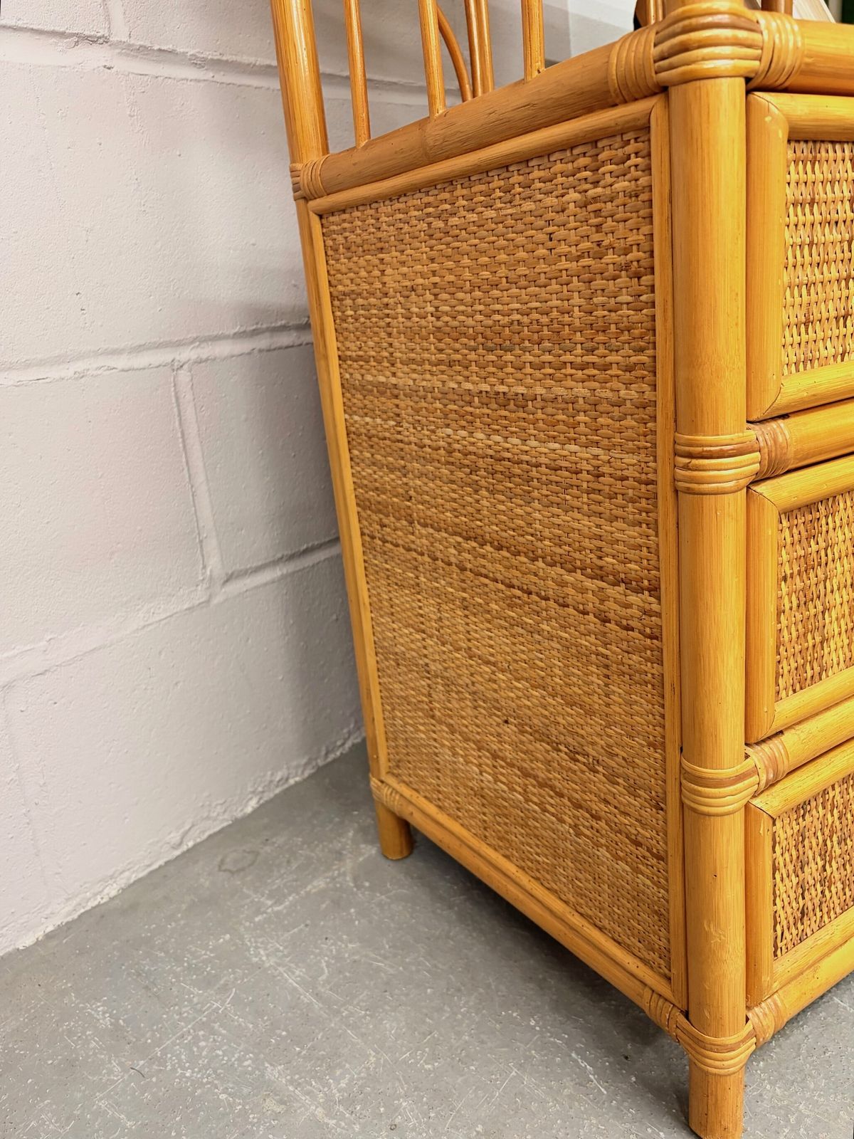 photo vinterior Pair Of 1970s Bamboo Shelving Units With Drawers