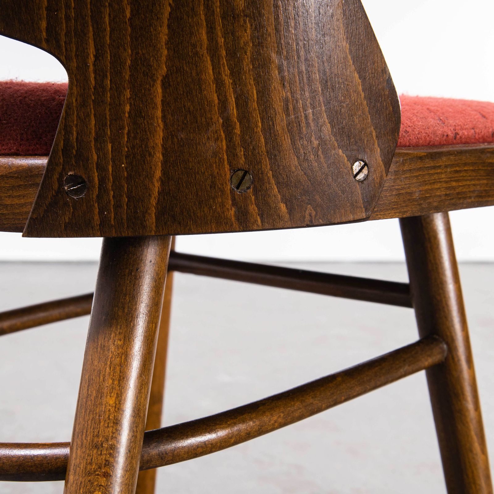 1950’s Upholstered Thon Warm Oak Dining Chairs By Radomir Hoffman – Set Of Four photo 1180.0