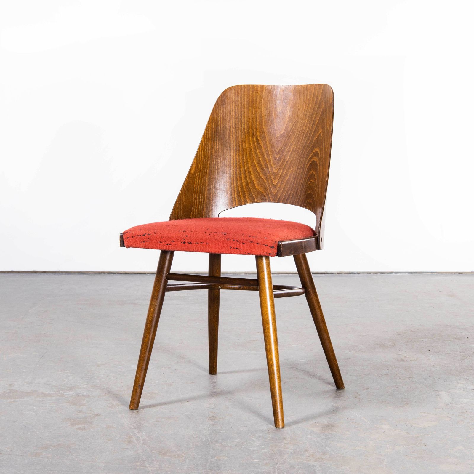 1950’s Upholstered Thon Warm Oak Dining Chairs By Radomir Hoffman – Set Of Four photo buy