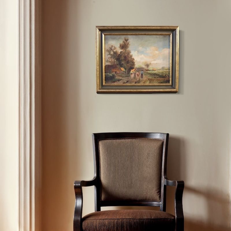 20th Century Flemish Bucolic Landscape Painting photo 600.0