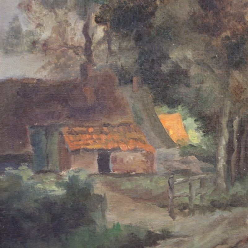 600.0 Peinture flamande du XXe siècle, paysage bucolique photo